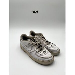 Nike Air Force 1 LV8 3 Unisex Kid 6.5 Casual Shoe Multiple Logos Leather Sneaker